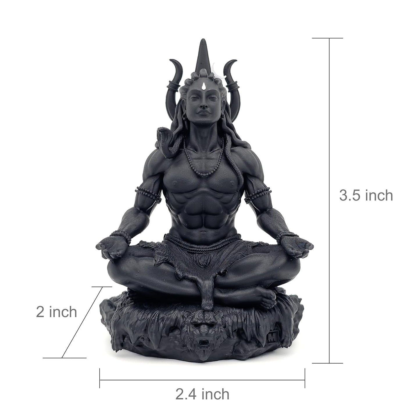 Adiyogi Meditaion Statue for Car Dashboard and Table Decor