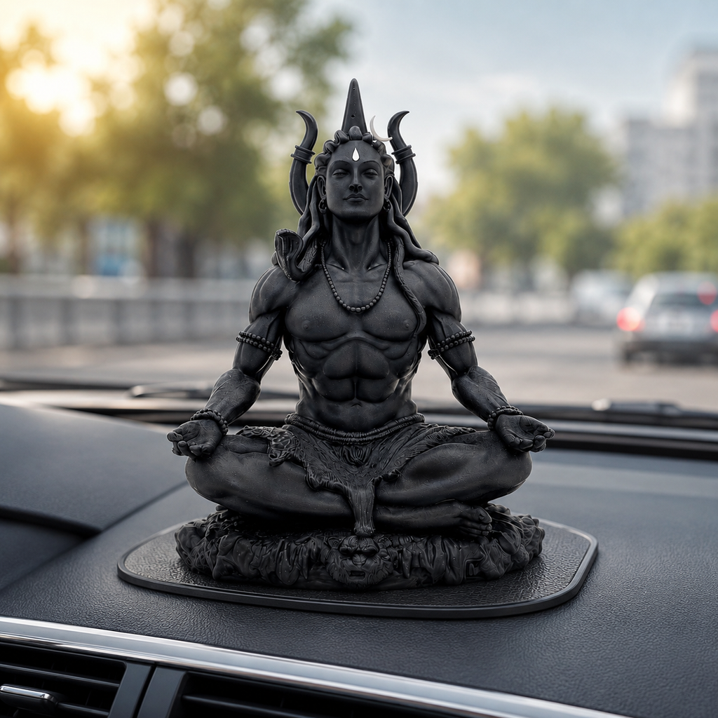 Premium Mahadev Car Dashboard Idol  Handcrafted Symbol of Protection & Blessings for Every Journey