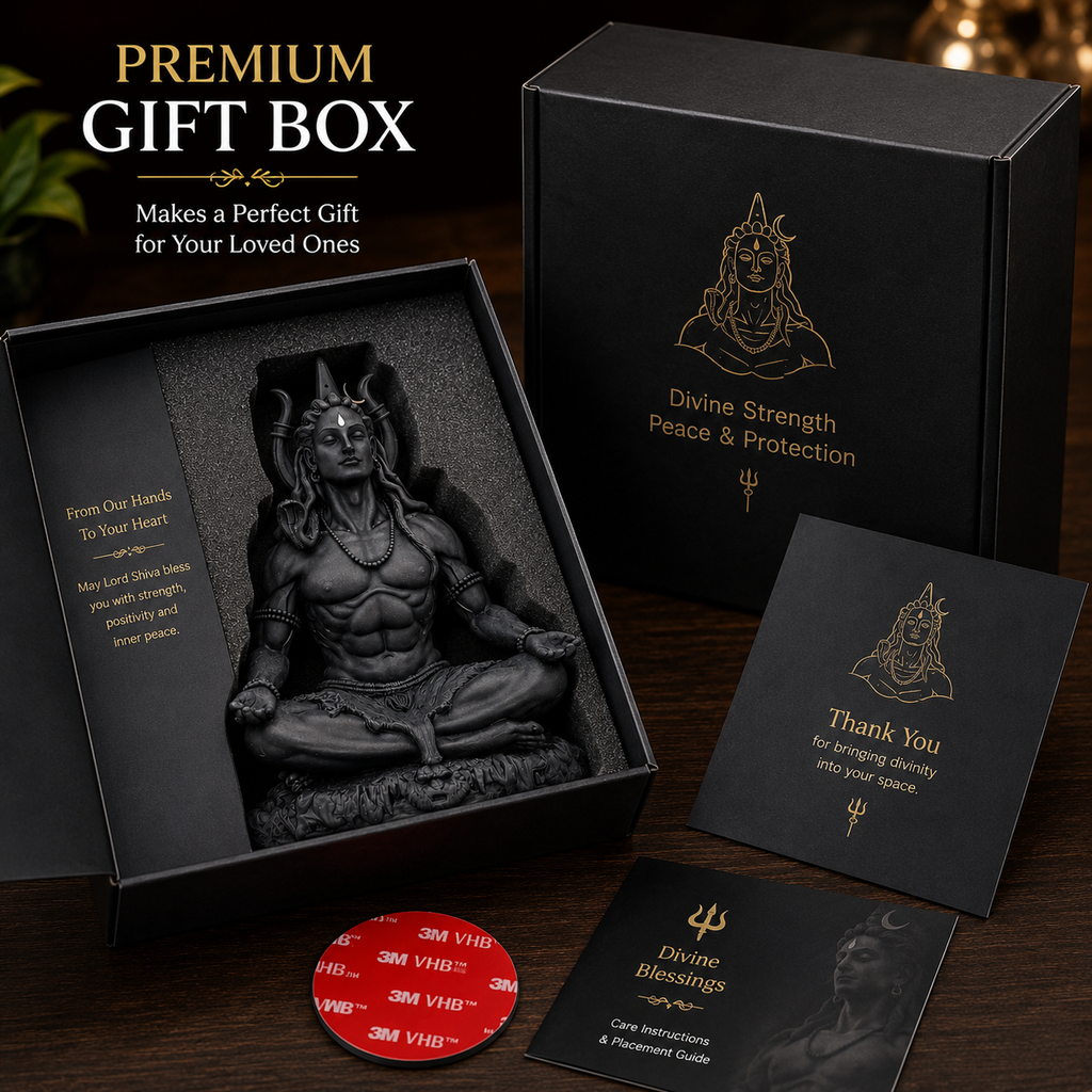 Premium Mahadev Car Dashboard Idol  Handcrafted Symbol of Protection & Blessings for Every Journey