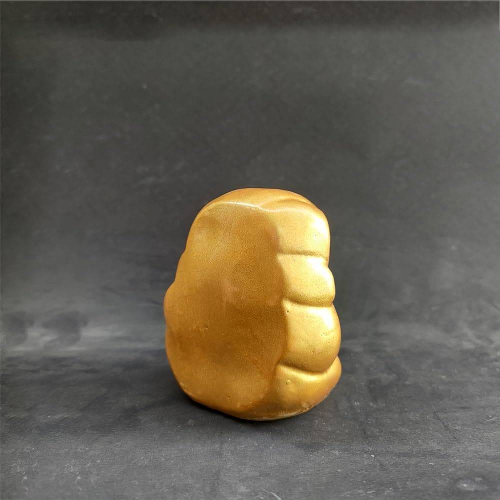 Ganesh statue Elegant Gold  Polyresin Statue - 8cm | Giftable Home and Car Decor - Decorwala 