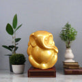 Ganesh statue Elegant Gold  Polyresin Statue - 8cm | Giftable Home and Car Decor - Decorwala 
