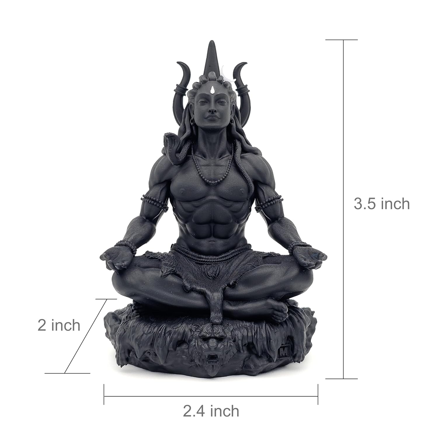 Adiyogi Meditaion Statue for Car Dashboard and Table Decorations