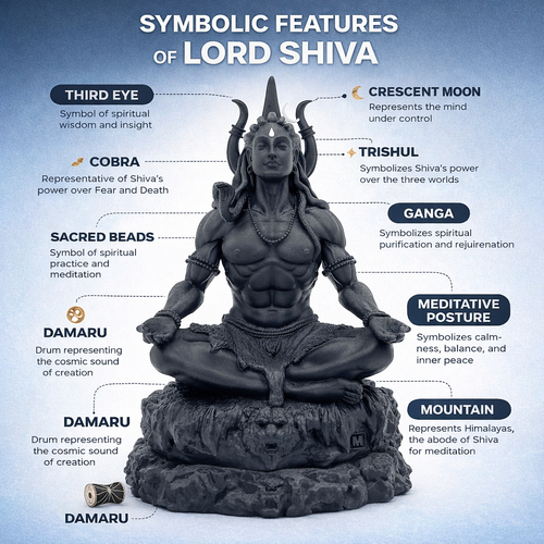 Adiyogi Meditaion Statue for Car Dashboard and Table Decorations