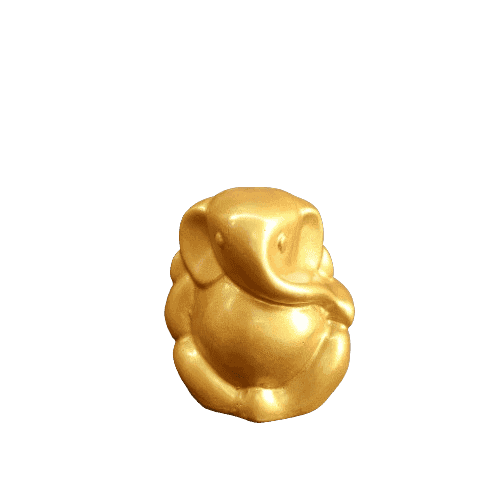 Ganesh statue Elegant Gold  Polyresin Statue - 8cm | Giftable Home and Car Decor - Decorwala 