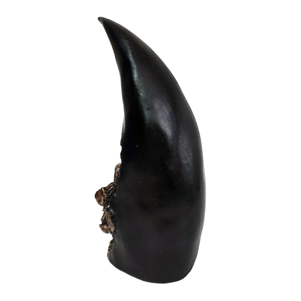 Gold Ganesh on Black Elephant Tusk , 8 inch Black Color - Decorwala