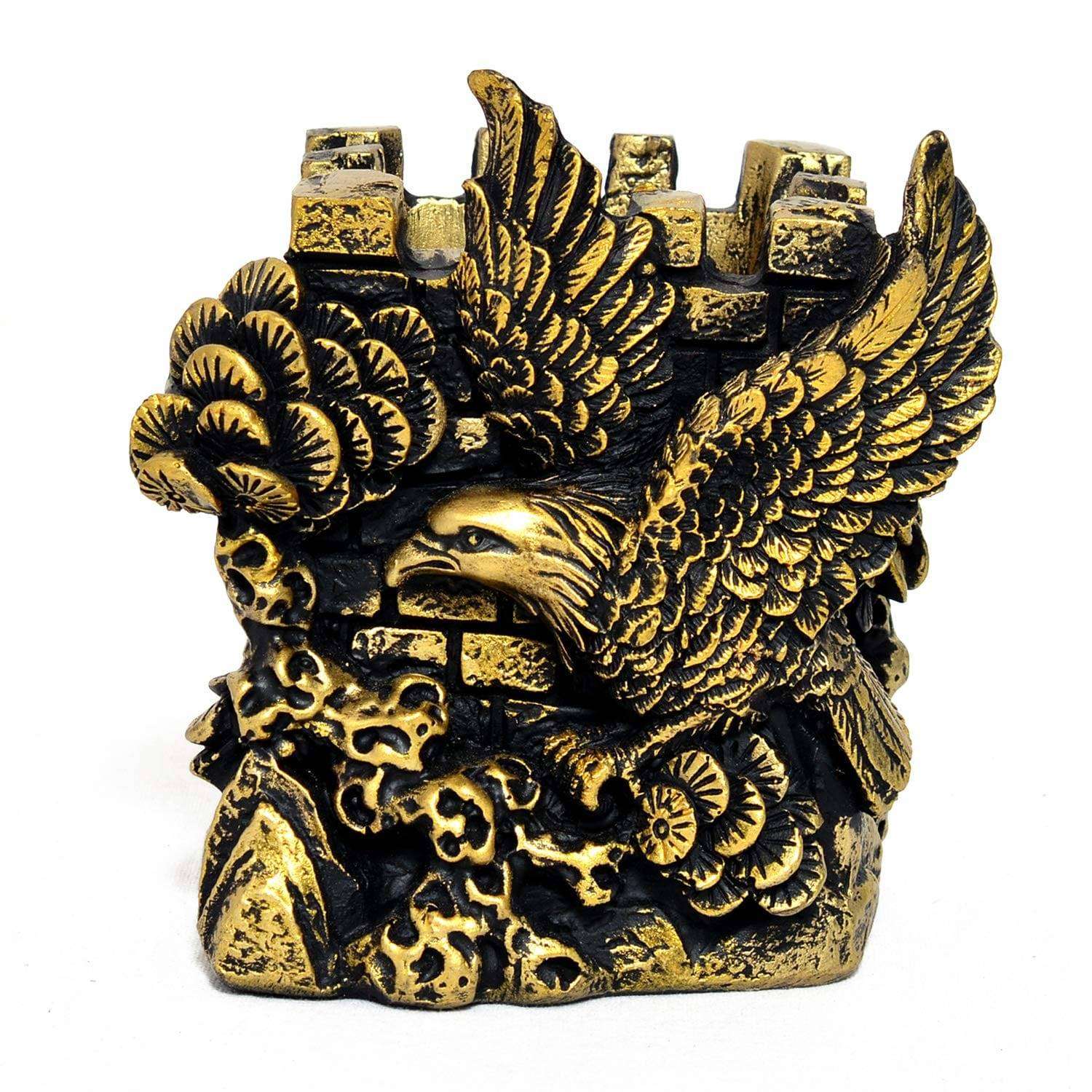 Handicraft Beautiful Resin Eagle Pen Stand Desk Organizer Home and Table Decorative - Decorwala