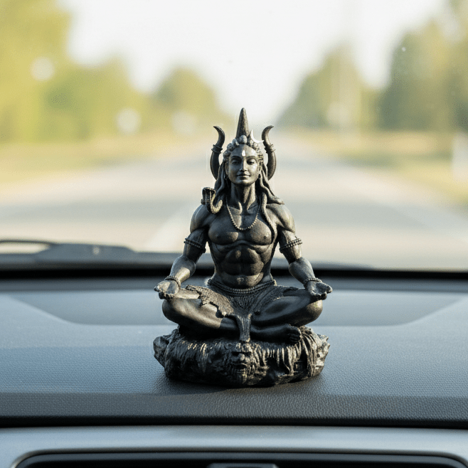 Lord Shiva Car Dashboard Statue – Divine Protection On Every Drive - Decorwala