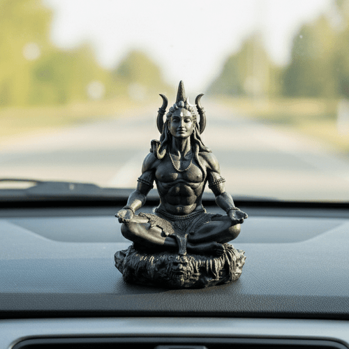 Lord Shiva Car Dashboard Statue – Divine Protection On Every Drive - Decorwala