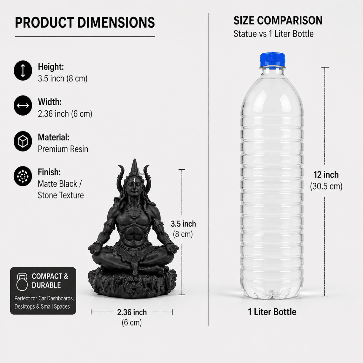 Lord Shiva Car Dashboard Statue – Divine Protection On Every Drive - Decorwala