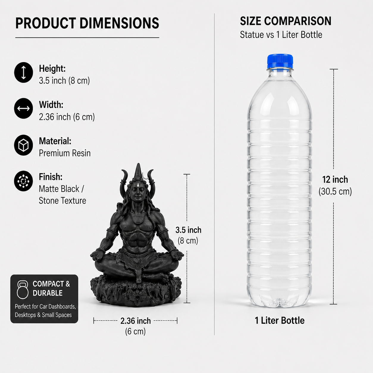 Lord Shiva Car Dashboard Statue – Divine Protection On Every Drive