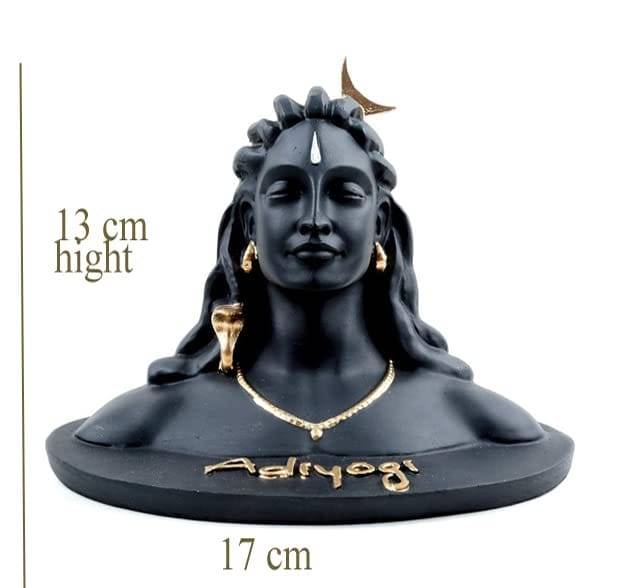 Adiyogi Statue Shiva Black Color Idol for Home Décor, Gift & Puja, Car Dashboard Statue | Made in India( 4.5 inch ) - Decorwala