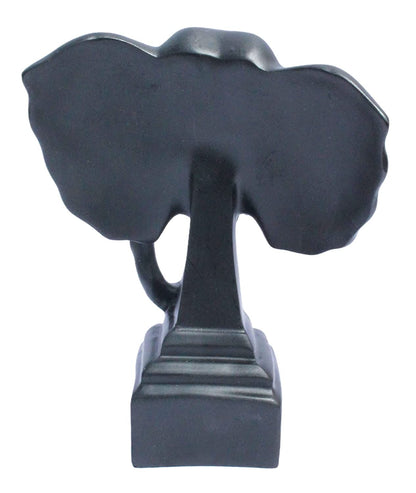 Elephant face - Black showpiece for Home Decor - Decorwala