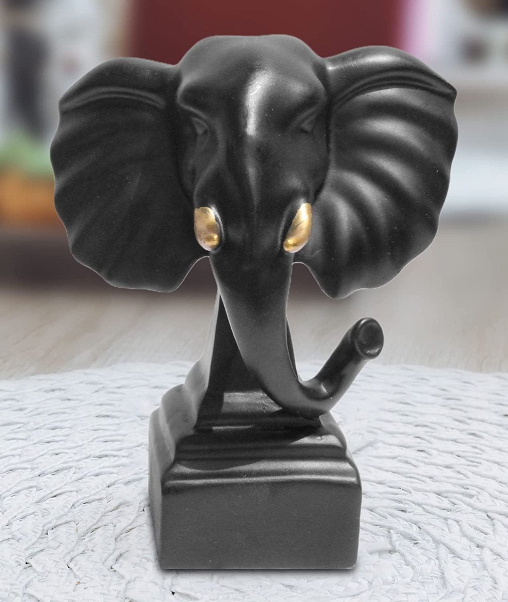 Elephant Tusk for Table and Home Decor , Black Color - Decorwala