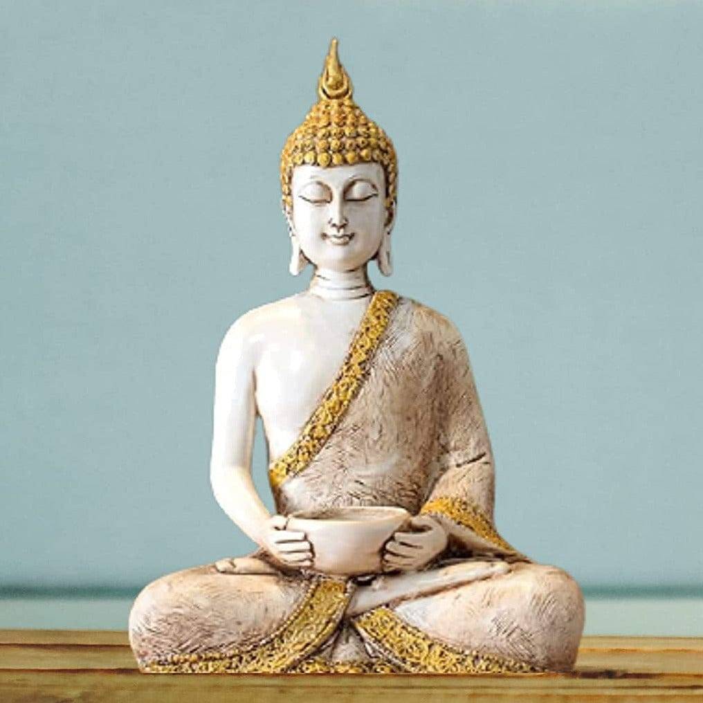 Meditating Candle Buddha Statue - Decorwala