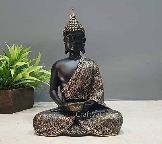 Meditating Candle Buddha Statue - Decorwala