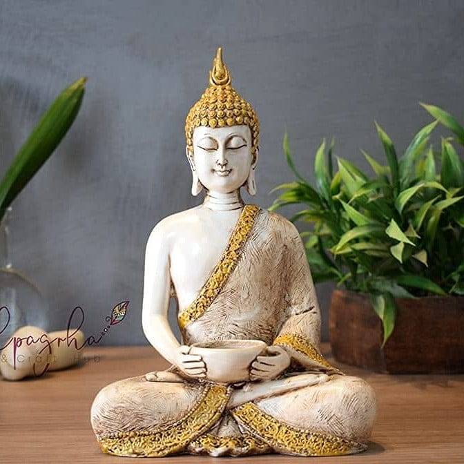 Meditating Candle Buddha Statue - Decorwala