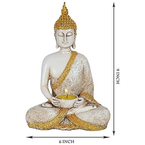 Meditating Candle Buddha Statue - Decorwala