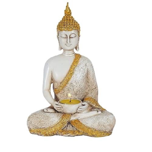 Meditating Candle Buddha Statue - Decorwala