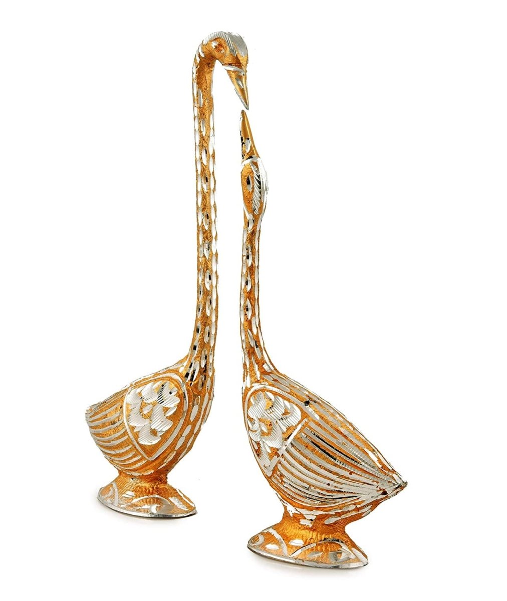 Metal Kissing Duck Pair - Decorwala