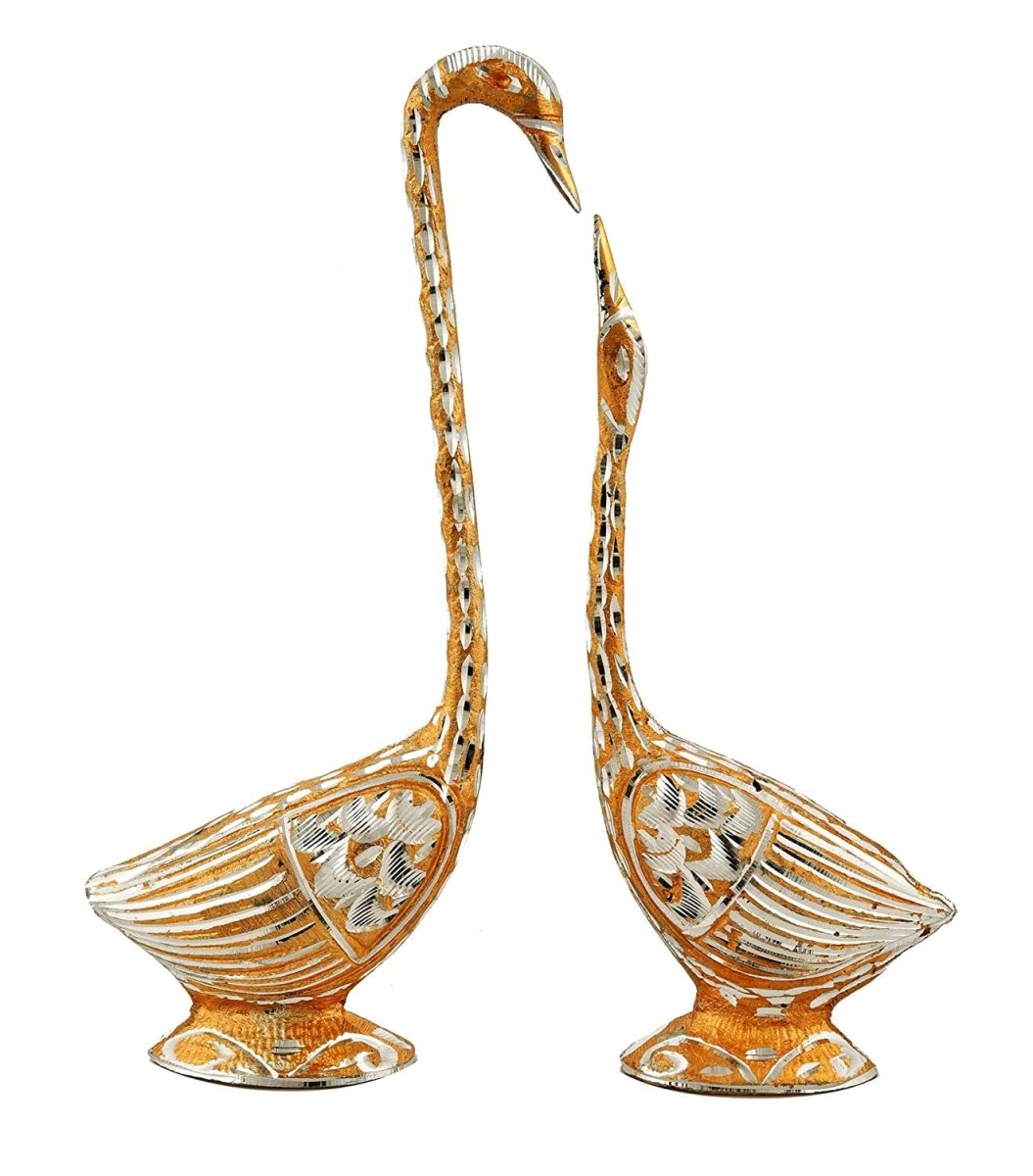 Metal Kissing Duck Pair - Decorwala