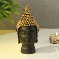 Small Buddha Face , Black - 5 inch - Decorwala